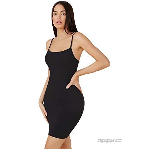 SheIn Women's Basic Sleeveless Strappy Cami Dresses Plain Bodycon Mini Club Dress